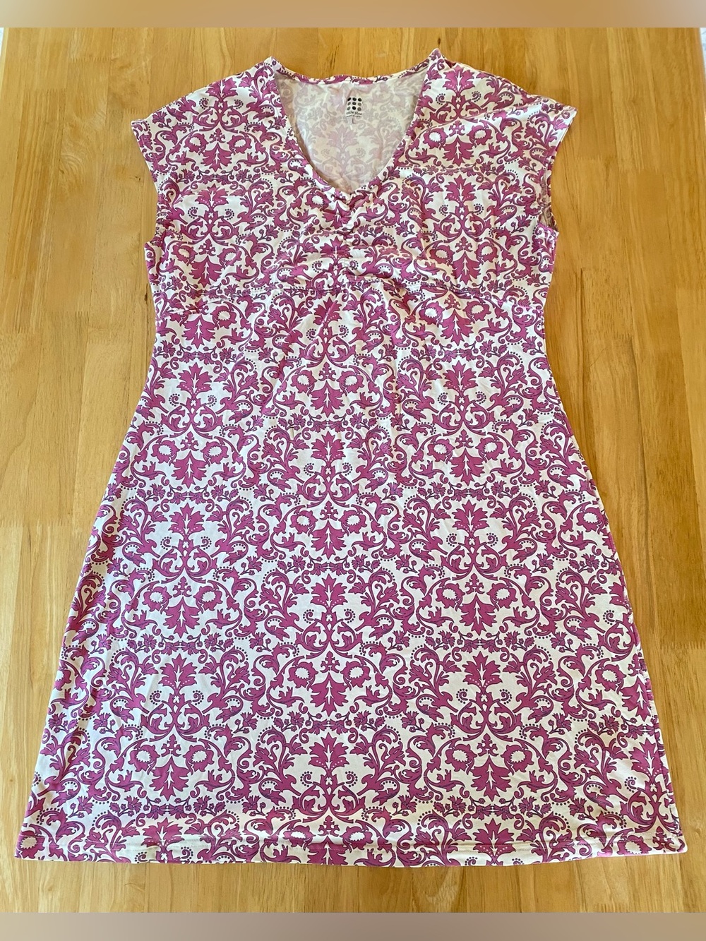 Title Nine Floral Midi Dress Pink White Large